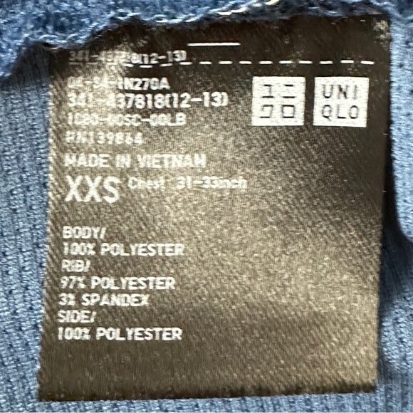 Uniqlo x Theory Blue Pique Slim-Fit Quarter-Zip Shirt XXS - Picture 8 of 8